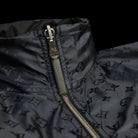 Louis Vuitton-Windbreaker-Pre Order Duration (3-5 Working Days) 2019 Release Colour: Black Navy Material: 100% Polymade LV monogram print Item rolls into a small bag-fabriqe.com