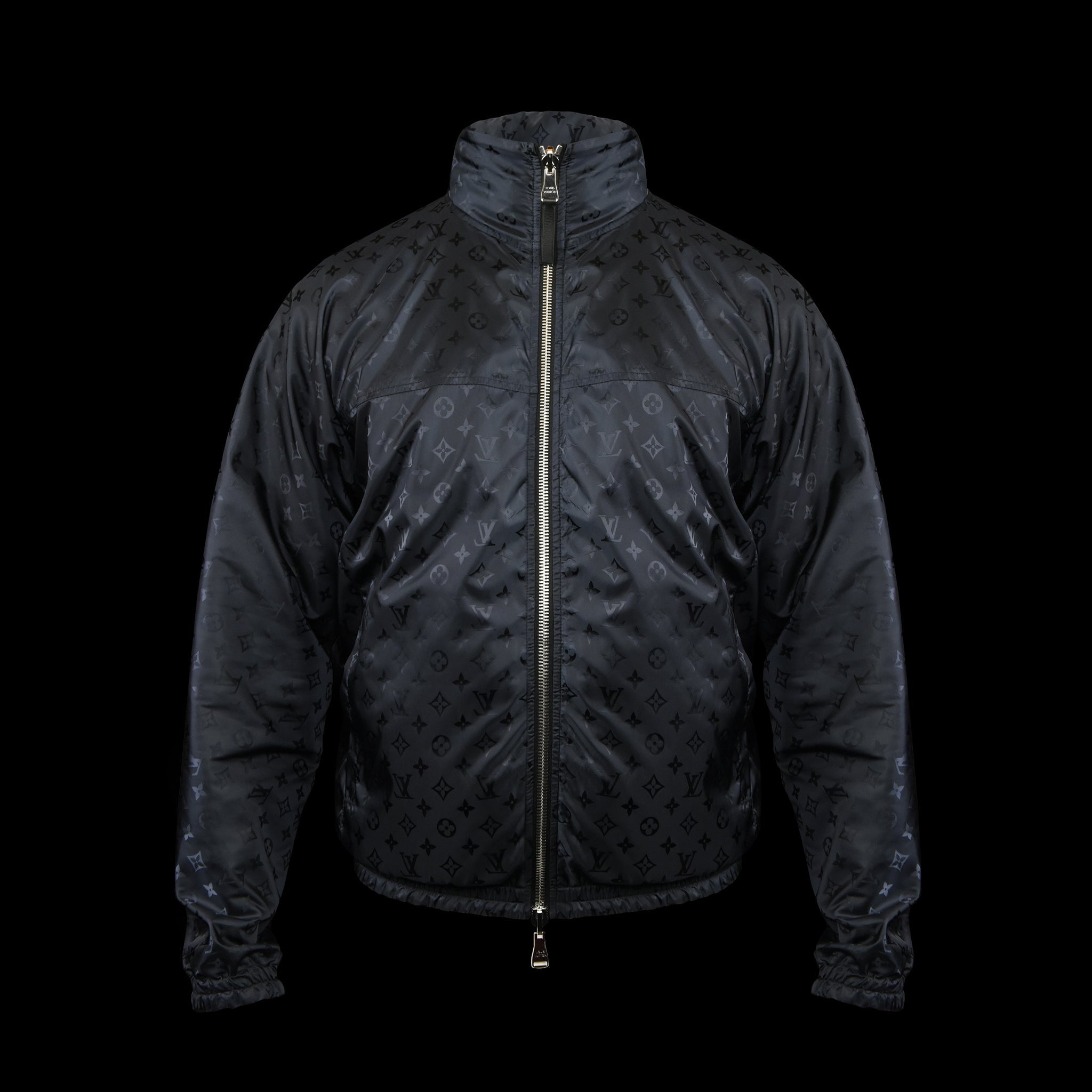 Louis Vuitton-Windbreaker-Pre Order Duration (3-5 Working Days) 2019 Release Colour: Black Navy Material: 100% Polymade LV monogram print Item rolls into a small bag-fabriqe.com