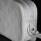 Louis Vuitton-Clutch-WT-9.06 x 4.53 x 1.57 inches ( length x height x width ) L 21.3 x H 12 x W 4.8 cm/ L 8.4 x H 4.7 x W 1.9 inches Powder White Taurillon Monogram Cowhide leather Textile lining Tone-on-tone hardware Matte-effect resin chain Removable st