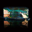 Louis Vuitton-Keepall-L 50 x H 22 x W 29 cm/L 19.7 x H 8.7 x W 11.4 inches Iridescent Prism Transparent embossed Monogram PVC PVC trim White detailing Top handle for hand or elbow carry Leather handle fastener Double zip closure Leather-covered padlock or