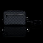 Louis Vuitton-Clutch Bag-9.4 x 6.3 x 2.4 inches9.4 x 6.3 x 2.4 inches ( length x height x width ) 1 exterior zipped pocket Silver color metallic pieces 10 card slots Multiple flat pockets-fabriqe.com