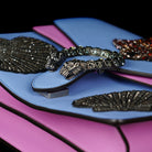 Gucci-Dionysus Shoulder Bag-Selfridges exclusive Blue Leather, a material with low environmental, Pink sides Antique silver-toned hardware Fox's head and Shells design made with sequins Tiger head closure Interior zippered compartment Pocket under the flap External rear pocket Sliding chain strap can be worn as a shoulder strap with 35 drop or can be worn as a top handle with 22 drop Medium size: W30cm x H21cm x D10cm Suede lining with interior pockets Made in Italy The model is 178 cm-fabriqe.com