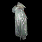 Louis Vuitton-Windbreaker-Colour: Iridescent Style: Windbreaker Material: Transparent Iridescent PVC Virgil Abloh SS19 exclusive pop up item Zipper front Back LV large logo Beaded patches Zippers along front Drawstring bottom Made in Italy-fabriqe.com