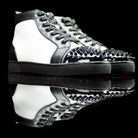 Christian Louboutin-Louis Flat High Spiked Toe-Product Code: 1150410 Colour: White, Black 2014 Release, Discontinued Material: Leather, Patent, Crystal Spikes-fabriqe.com