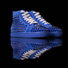 Christian Louboutin-Louis Flat-Product Code: 3101212 Colour: Pervenche - Purple 2014 Release Material: Suede Velours, Metal Spikes-fabriqe.com