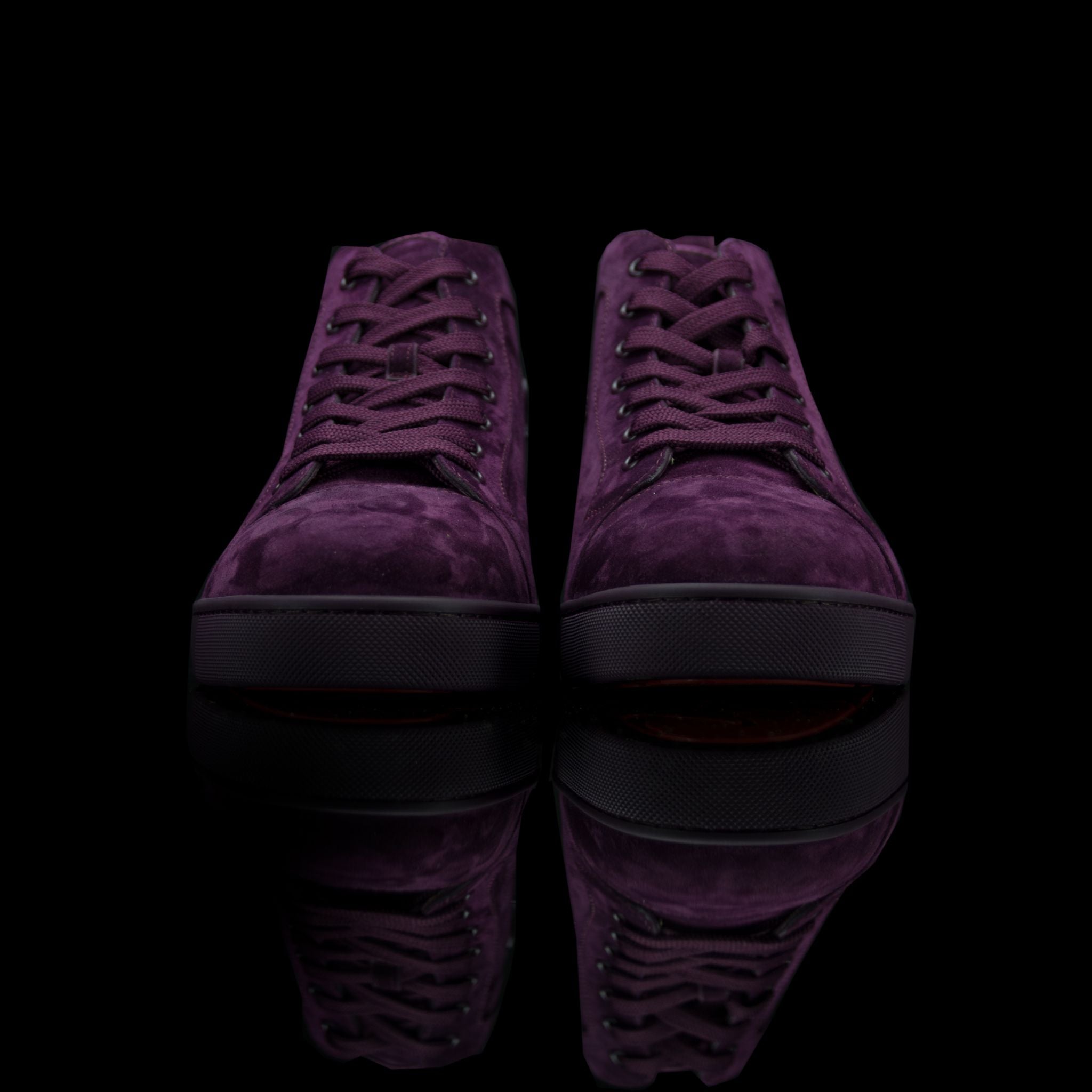 Christian Louboutin-Louis Flat High-Product Code: 3161213 Colour: Merlot Discontinued Material: Suede/Velour-fabriqe.com