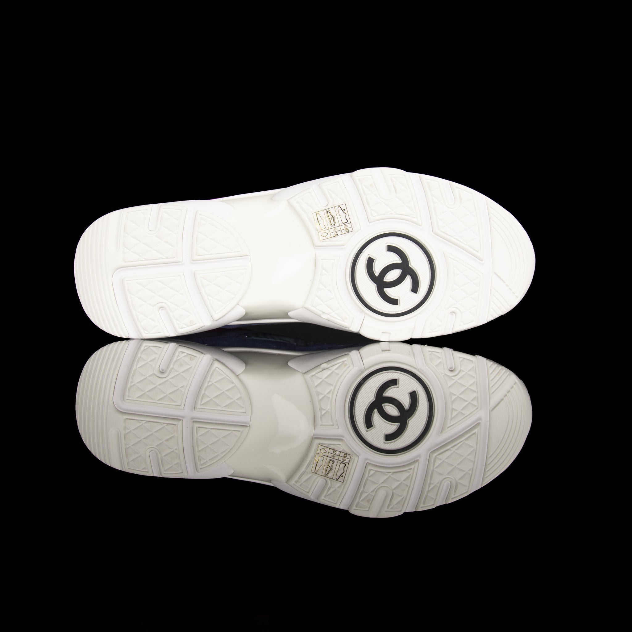 Chanel-CC Sneakers-Pre Order Duration (3-5 Working Days) CC Logo on side Grey Reflective 3m pipping Purple, Blue, Pink Release: 2019 Limited Release Suede Nylon 3m-fabriqe.com