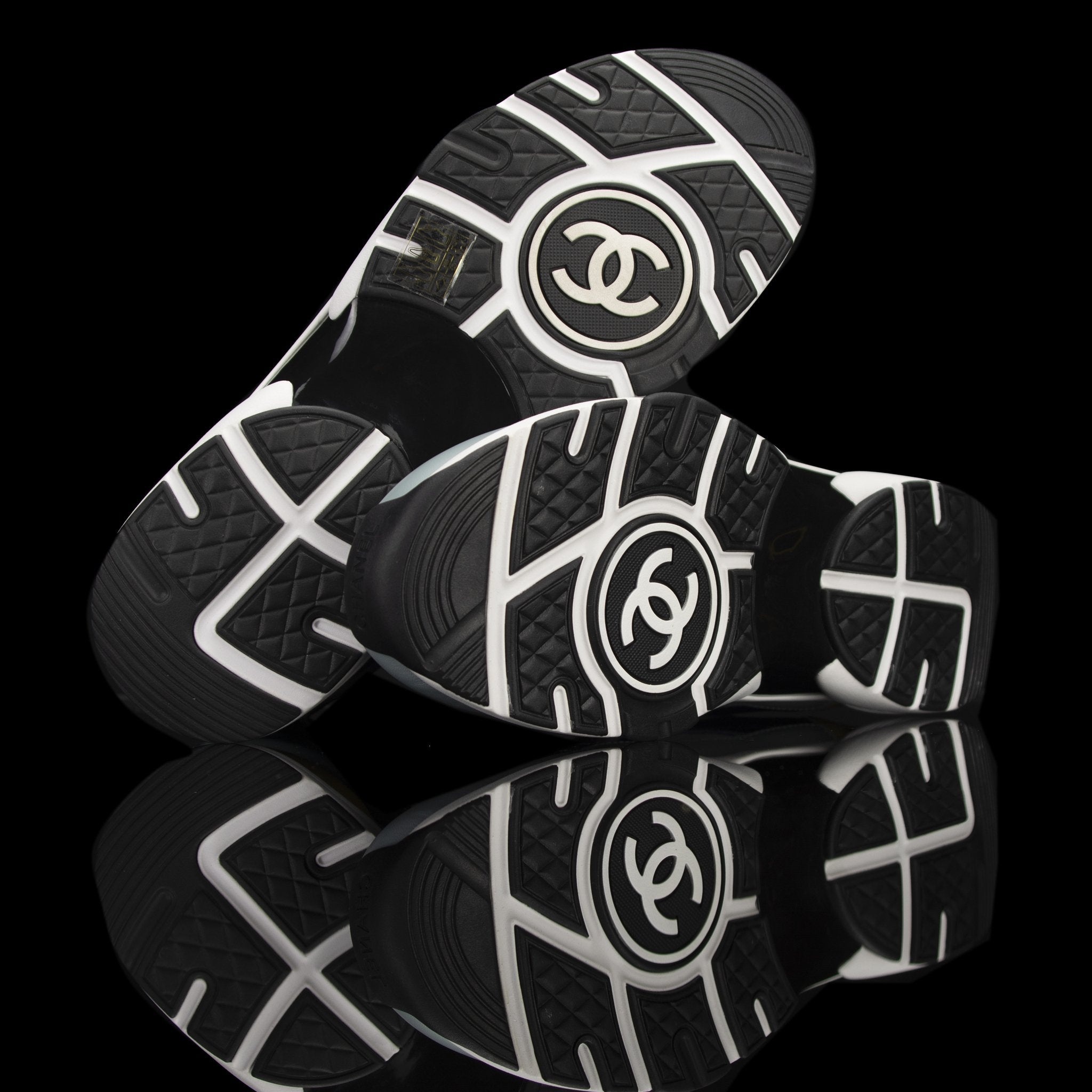 Chanel-CC Sneakers-Pre Order Duration (3-5 Working Days) CC Logo on side White, Cream, Sky Blue, Navy Blue, Black Leather Patent Rubber Sole 2019 Release Limited Stock Chanel CCs crafted in leather and patent fabric sports CC branding on the side. Composed in leather with the patent finish and platformed on rubber sole. Also, the colour of sky blue, navy blue and cream is sure to grab the spotlight!-fabriqe.com