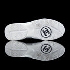 Chanel-CC Sneakers-CC Logo on side Corduroy Material, Leather, Suede. Navy, Grey, Red Rubber Sole 2018 Release Limited Stock-fabriqe.com