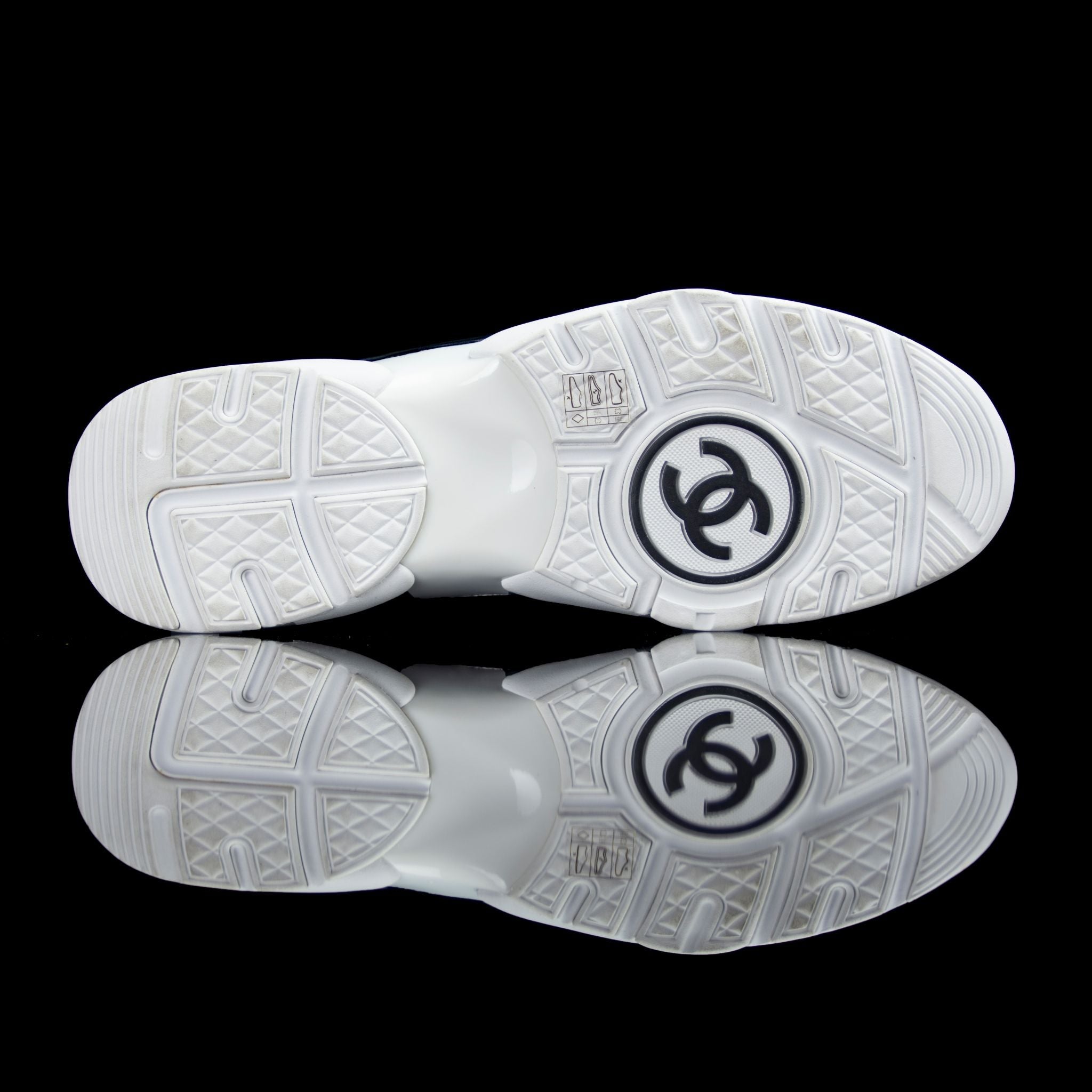 Chanel-CC Sneakers-CC Logo on side Corduroy Material, Leather, Suede. Navy, Grey, Red Rubber Sole 2018 Release Limited Stock-fabriqe.com