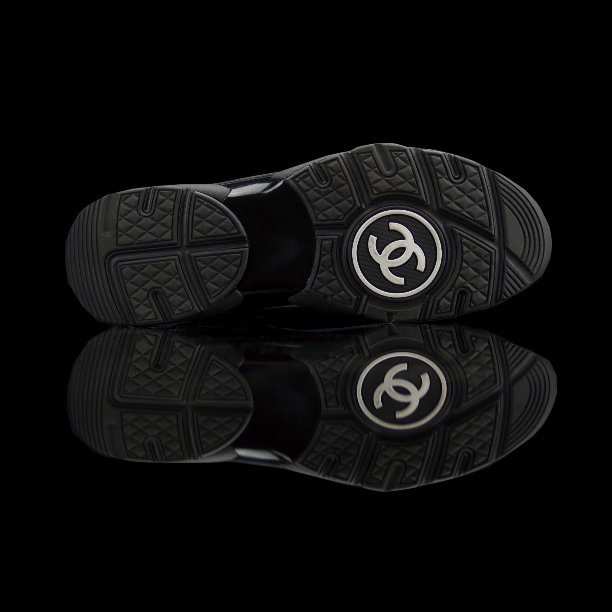 Chanel-CC Sneakers-Pre Order Duration (3-5 Working Days) CC Logo on side Black Rubber Sole 2018 Release Limited Stock Chanel CCs crafted in mixed fabric sports CC branding on the side. Nylon at vamp, leather touch at back and suede line finish grabs the s