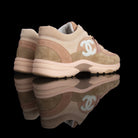 Chanel-CC Sneakers-Pre Order Duration (3-5 Working Days) This item is classed as Women’s CC Logo on side Beige, Pink, Release: 2019 Limited Release Lambskin Suede-fabriqe.com
