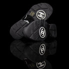 Chanel-CC Sneakers-Pre Order Duration (3-5 Working Days) CC Logo on side Black Reflective 3m pipping and back Black Release: 2019 Limited Release Suede Nylon 3m-fabriqe.com