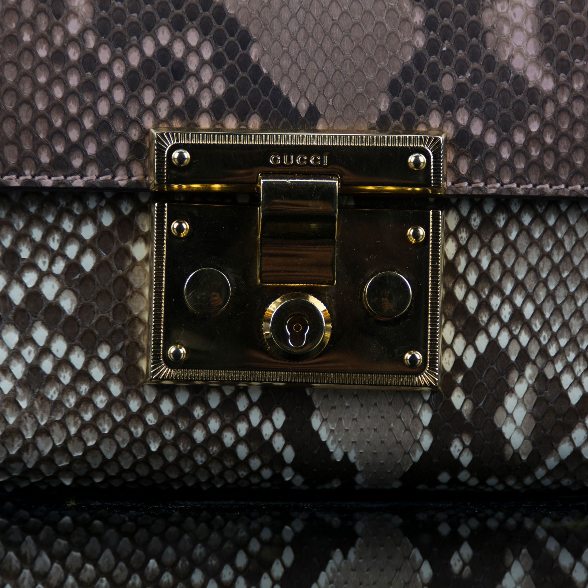 Gucci-Padlock Small Gucci Python Shoulder Bag-fabriqe.com