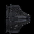 Christian Louboutin-Louis Flat High Spikes-Product Code: 1170699 Colour: Black 2017 Release, Discontinued Material: Canvas, Metal Spikes, Rubber Sole Mens Christian Louboutin Louis Flat Moire Patent Spikes constructed in Black Moire feature sleek looking