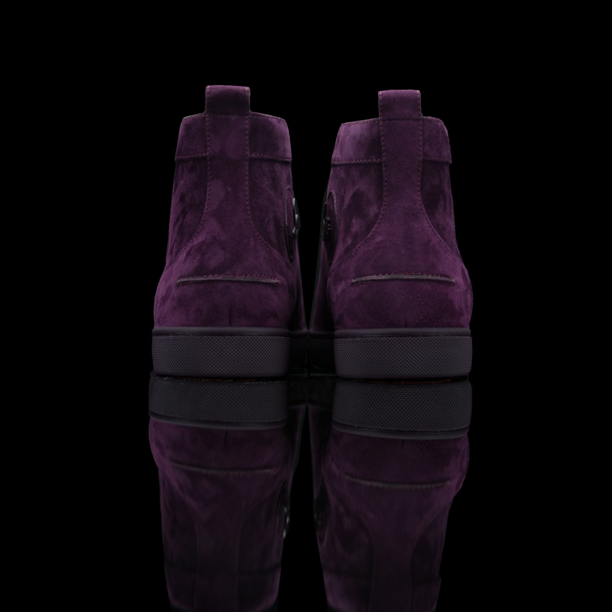 Christian Louboutin-Louis Flat High-Product Code: 3161213 Colour: Merlot Discontinued Material: Suede/Velour-fabriqe.com