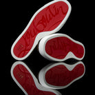 Christian Louboutin-Product: Colour: Black/Gold Exclusive to one store in Europe only Material: Suede, Leather, Patent, Rubber Sole Christian Louboutin Louisogo Louis Flat Spec is on offer this season. From the single store exclusive and patented, the lou