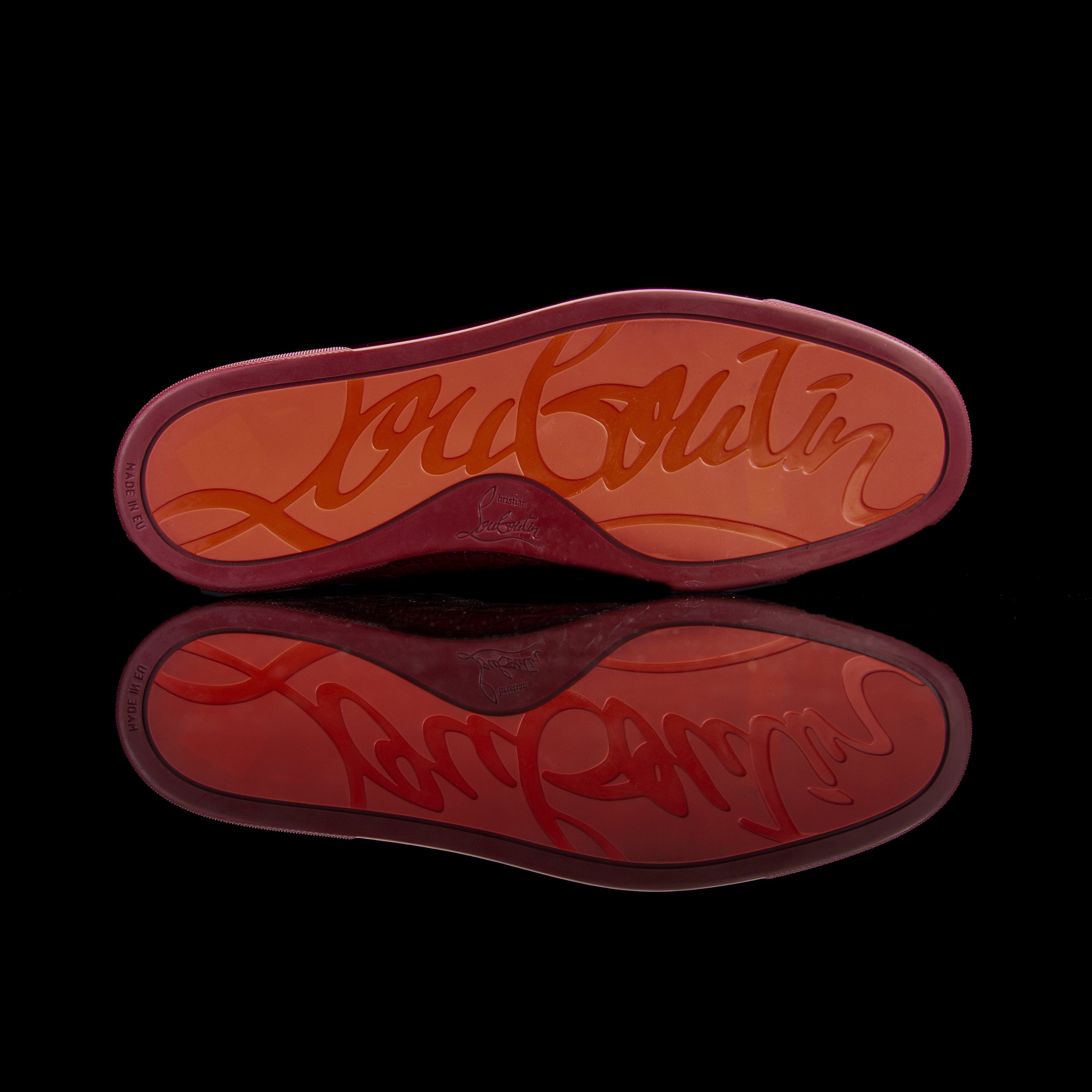 Christian Louboutin-Louis Flat High-Colour: Dark Red Release Date: 2018 Exclusive, Limited Release Material: Alligator Leather, Rubber Sole-fabriqe.com