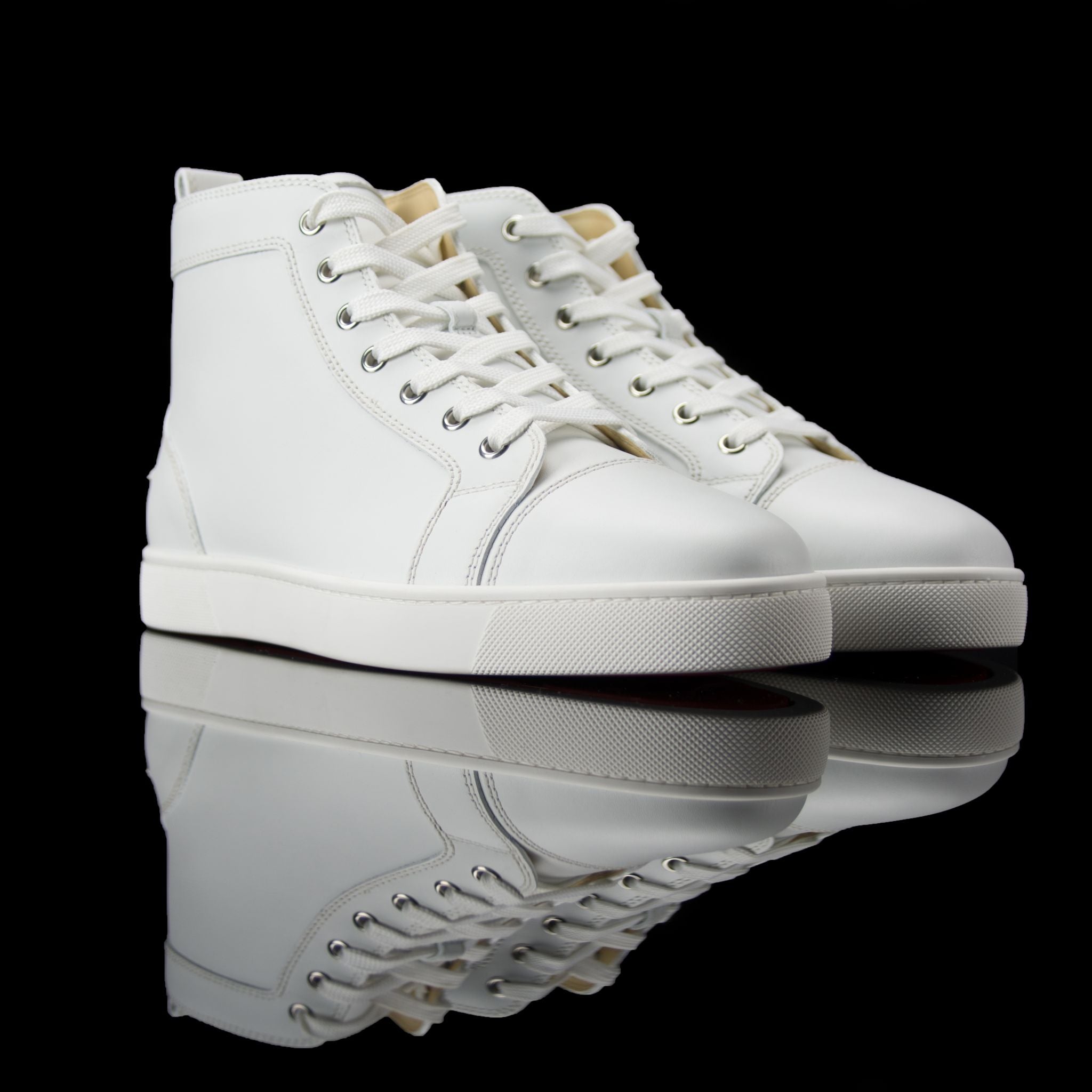 Christian Louboutin-Louis Flat High-Product: 3091177 Colour: White Discontinued Material: Leather-fabriqe.com