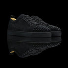 Christian Louboutin-Louis Junior Low Spikes-This Item is Pre-Order Only (3-5 Working Days) Product Code: 1130575 Colour: Black Black 2018 Release Limited Stock Material: Suede Velours, Metal Spikes-fabriqe.com
