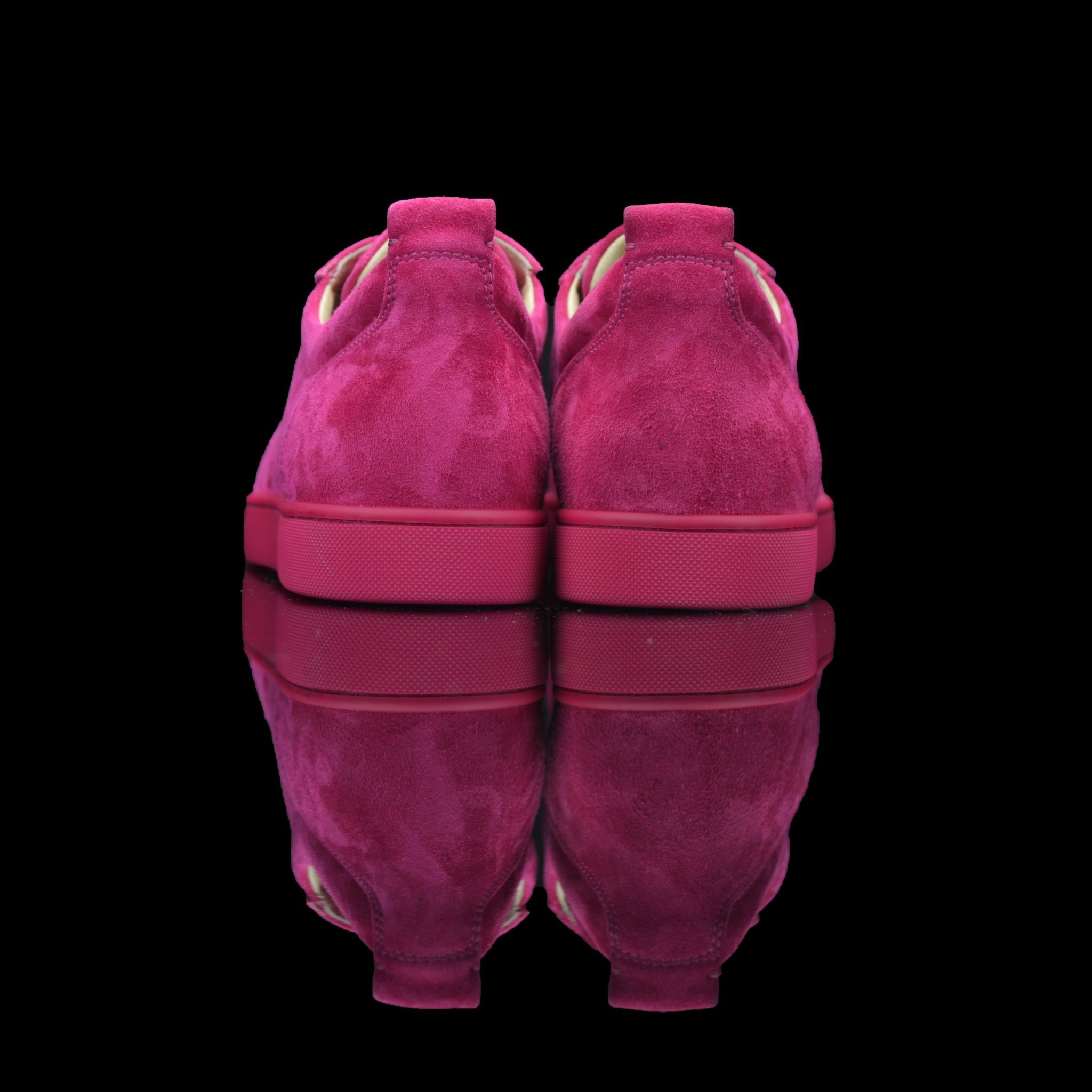 Christian Louboutin-Louis Junior Low Spikes-Product Code: 1130575 Colour: Fusain - Rosa-Pink 2015 Release Limited Stock Material: Suede Velours, Metal Spikes-fabriqe.com