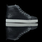 Christian Louboutin-Louis Spikes Calf Black White-fabriqe.com