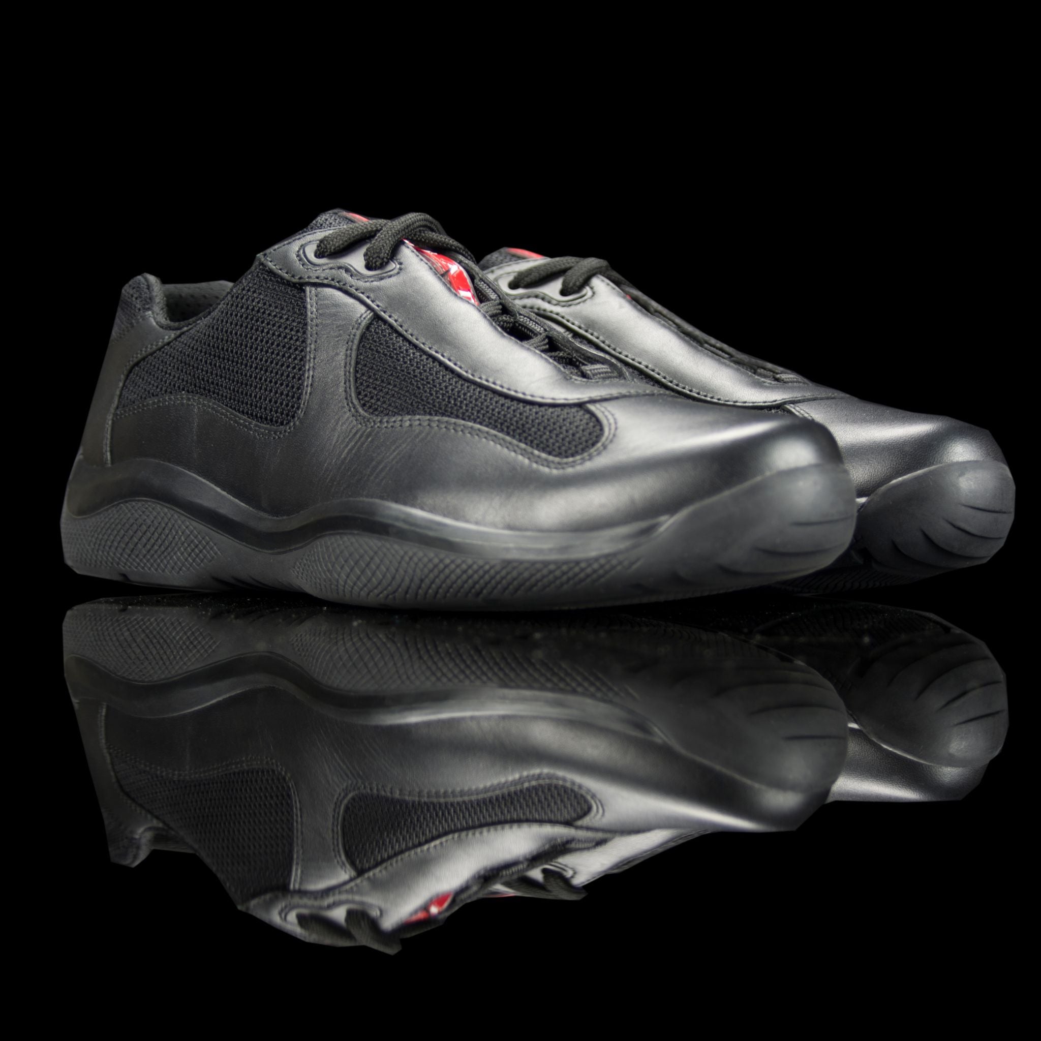 Prada-Americas World Cup-Product Code: PS0906 Colour: Nero-Black Classic Material: Leather, Mesh-fabriqe.com