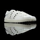 Valentino-Rockstud Sneakers-White leather Silver Rockstuds, leather linings, rubber soles Lace-up Come with dust bags Made in Italy Rockstud Untitled low by Valentino is a piece of intricate design. A luxury statement crafted in white leather and studded
