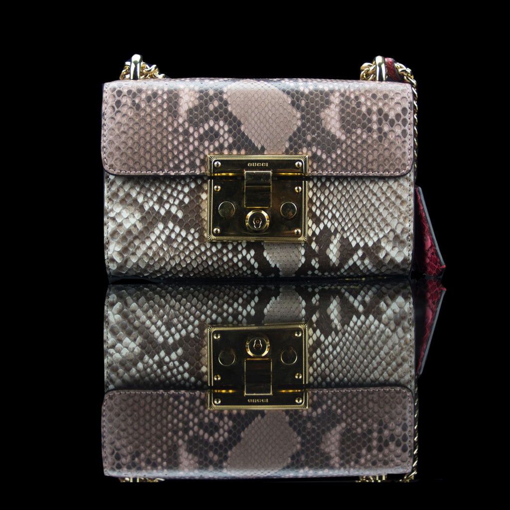 Gucci-Padlock Small Gucci Python Shoulder Bag-fabriqe.com