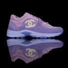 Chanel-CC Sneakers-Pre Order Duration (3-5 Working Days) CC Logo on side Purple Suede, Rubber Sole 2019 Release Limited Stock Chanel CCs crafted in a suede material with sports CC branding on the side. Composed on rubber sole that carries Chanel typograph