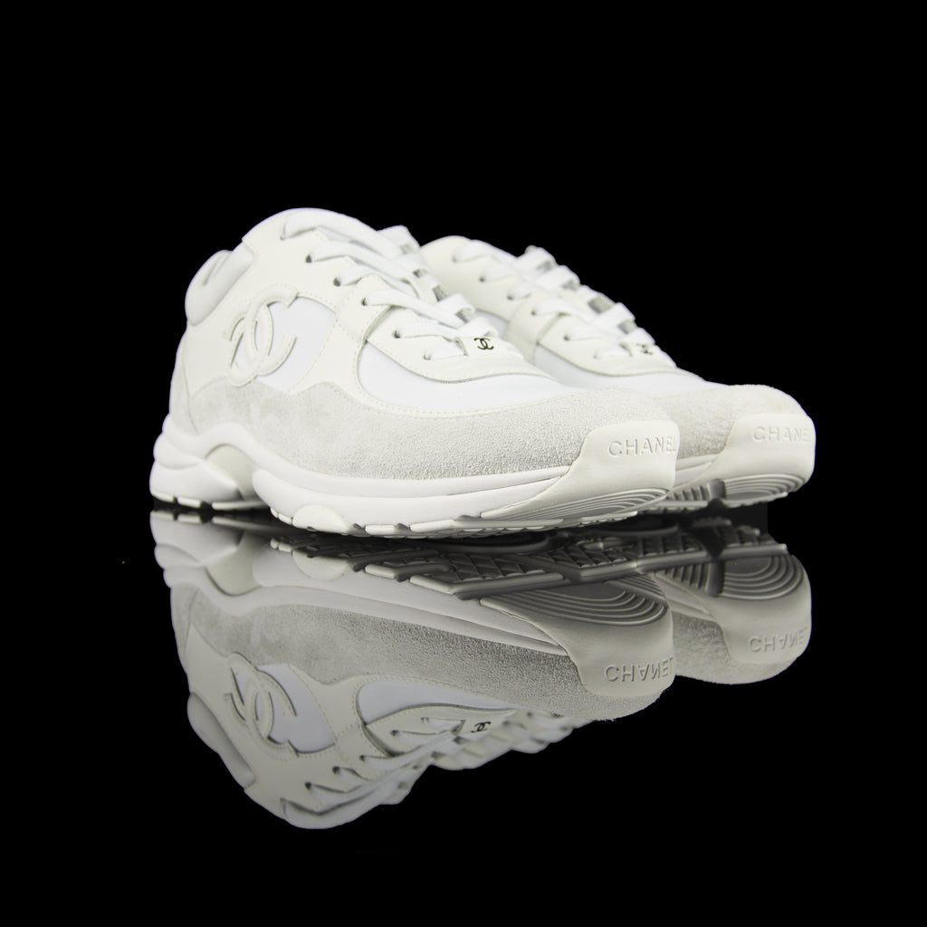Chanel-CC Sneakers-Pre Order Duration (3-5 Working Days) CC Logo on side White Rubber Sole 2019 Release Limited Stock-fabriqe.com