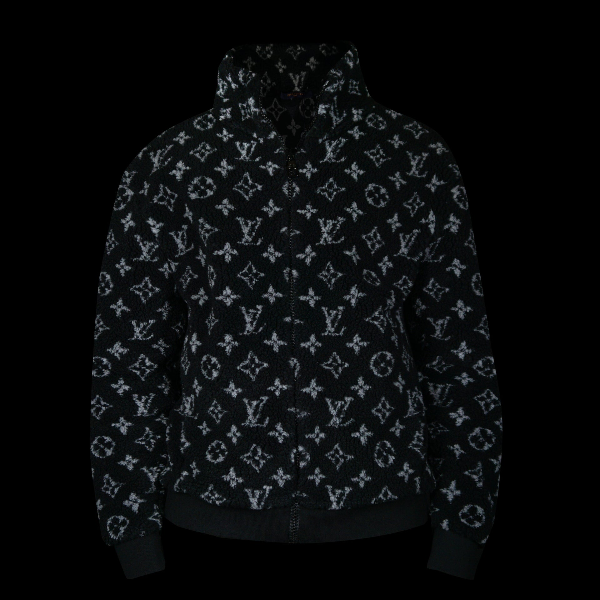 Jacket Monogram Pullover Fleece Louis Vuitton Navy Monogram Fleece