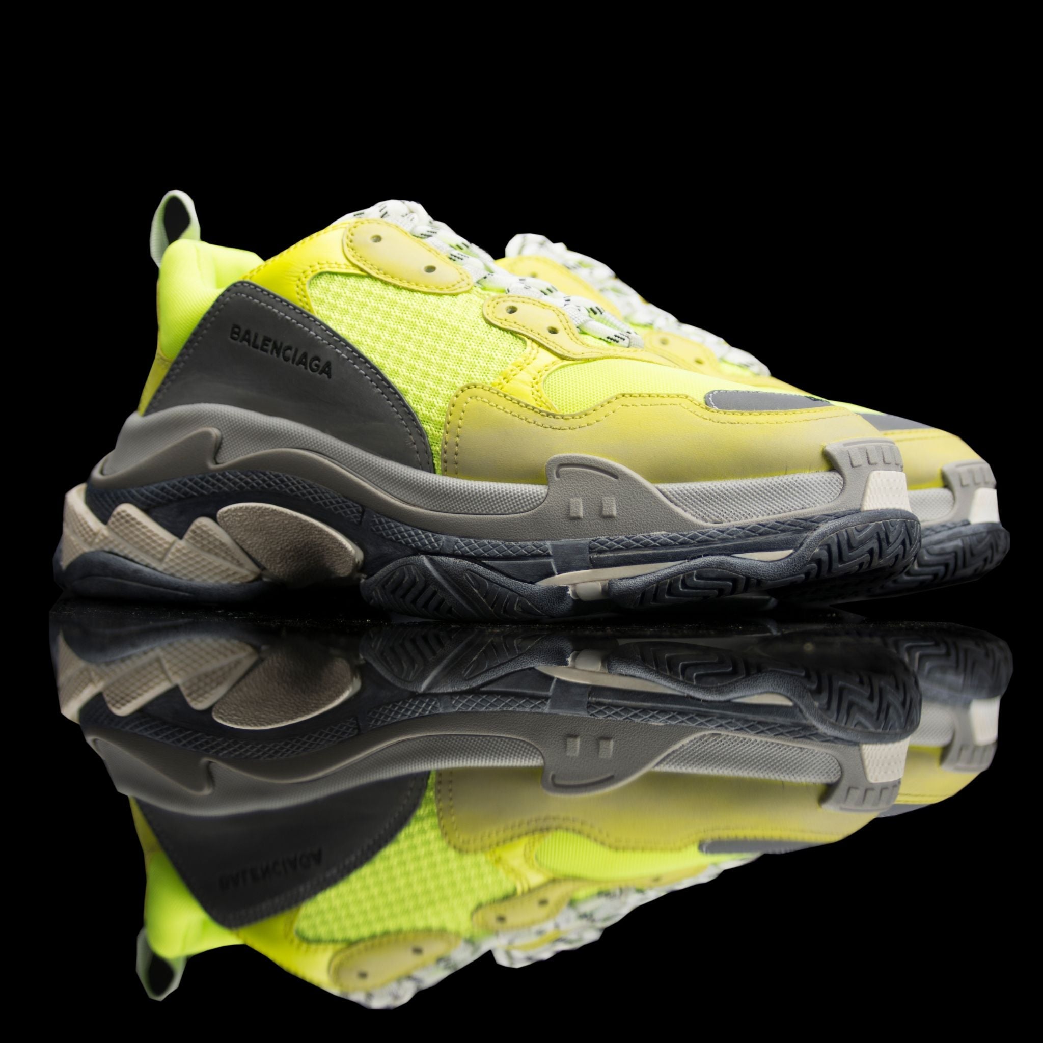 Balenciaga-Triple S-Product Code: 512176 W0901 1000 Colour: Yellow Limited Stock Material: Nubuck, Mesh, Rubber Sole-fabriqe.com