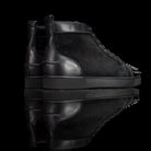 Christian Louboutin-Louis Flat High Spiked Toe-Product Code: 1150410 Colour: Black Black 2014 Release, Discontinued Material: Leather Suede Patent Crystal Spikes-fabriqe.com