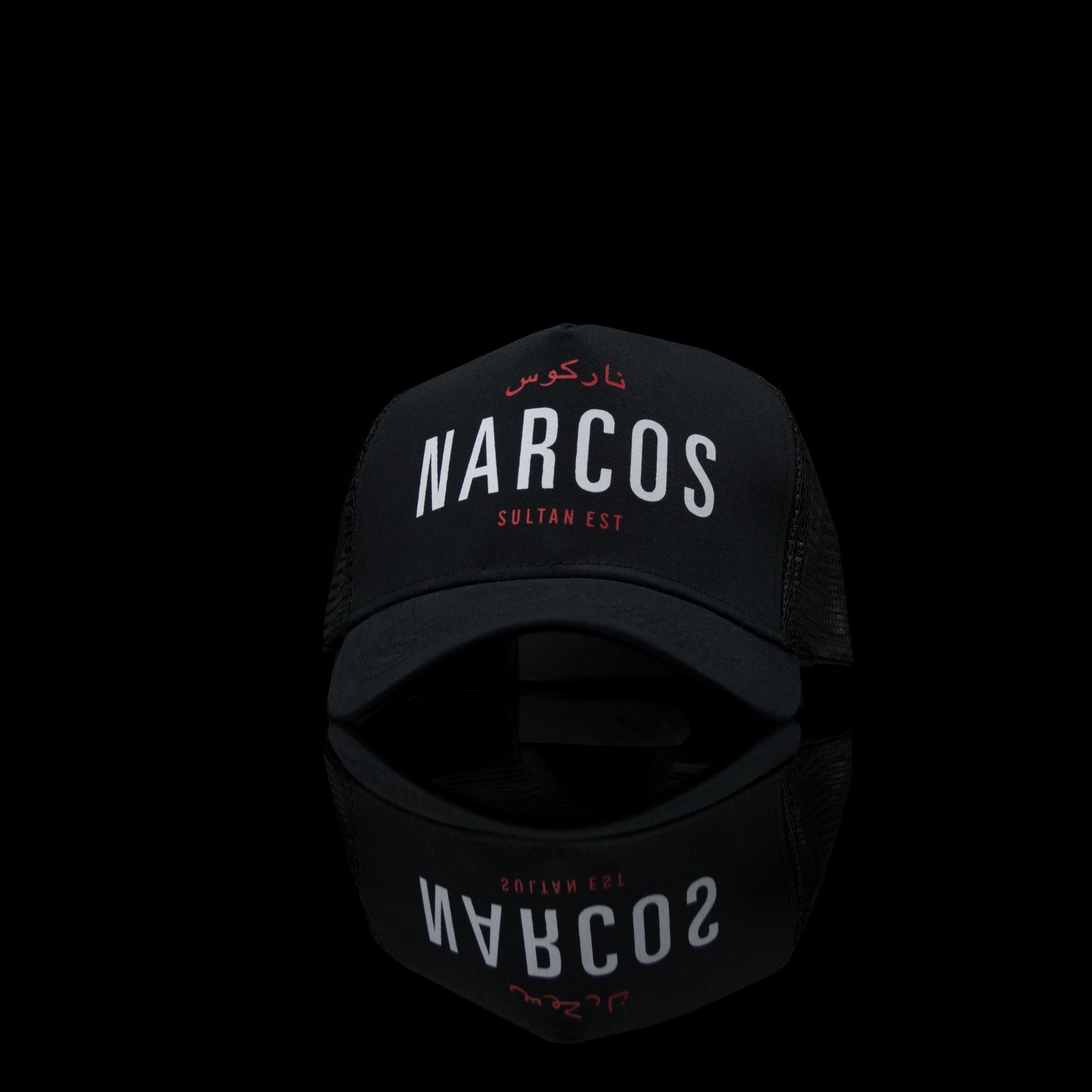 Sultan Est-Cap-Narcos (Arabic) One Size Fits All Black White-fabriqe.com