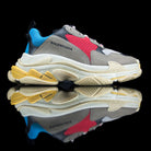Balenciaga-Triple S-Product Code: 512176 W0901 1000 Colour: Grey, Red, Blue, White – Multi Coloured Limited Stock Material: Nubuck, Mesh, Rubber Sole-fabriqe.com