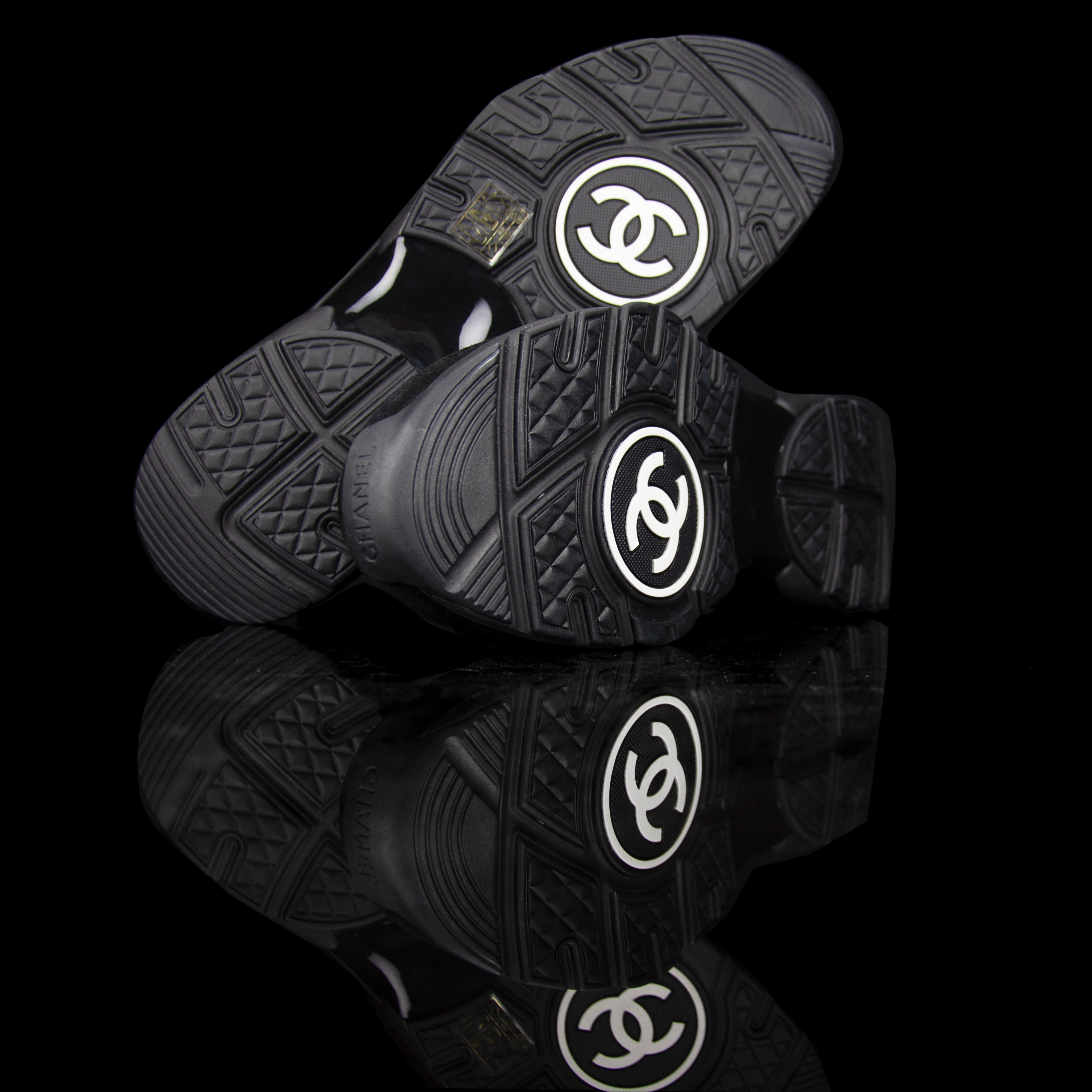 Chanel-CC Sneakers-Pre Order Duration (3-5 Working Days) CC Logo on side Black, Navy, Silver, Grey Release: 2019 Limited Release Lambskin & Velour-fabriqe.com