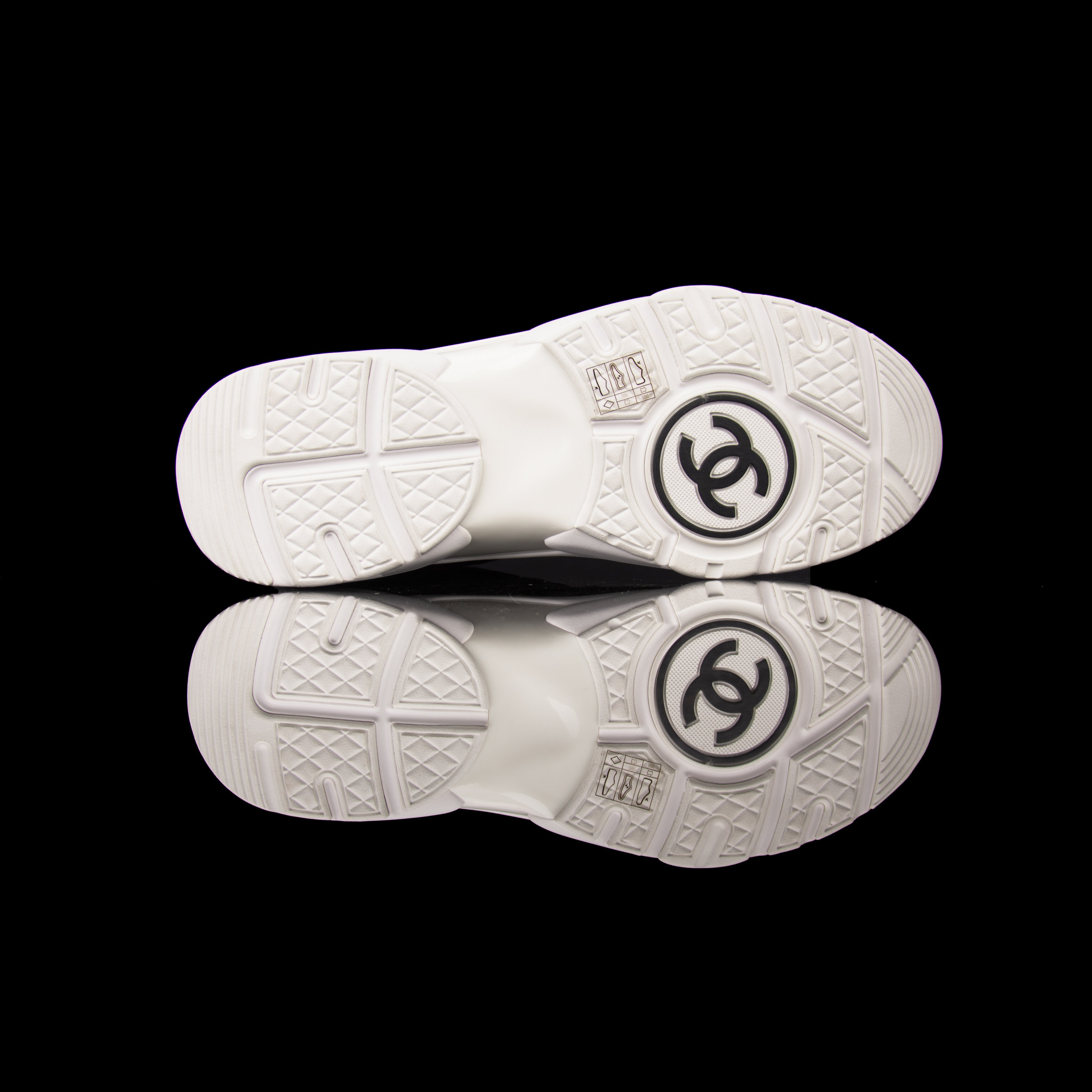 Chanel-CC Sneakers-Pre Order Duration (3-5 Working Days) CC Logo on side Silver Reflective 3m piping and back White Blue Orange Release: 2019 Limited Release Suede Nylon 3m-fabriqe.com