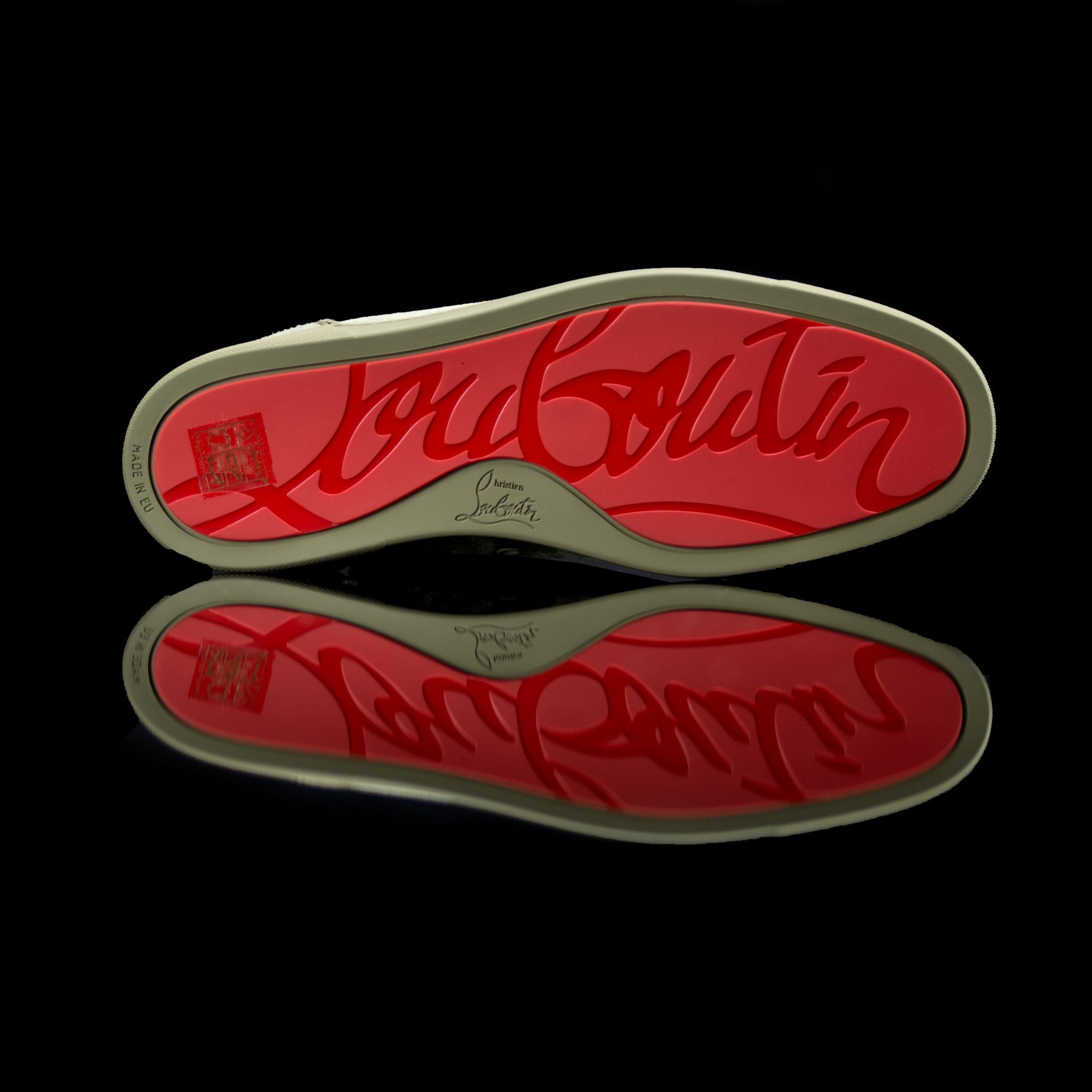 Christian Louboutin-Louis Flat high-Product Code: 3161213 Colour: Poivre Vert/Khaki Discontinued Material: Suede/Velour-fabriqe.com