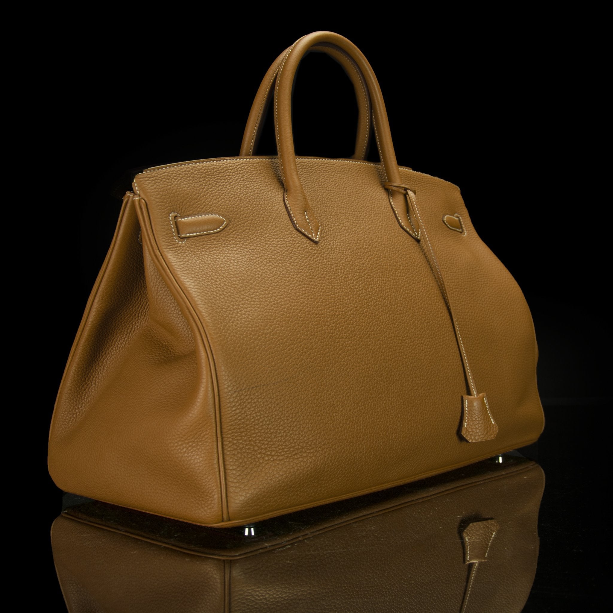 Hermes-Birkin 40-BROWN SILVER-Designer Style: ID Square Size: 40 Hardware: Silver Release Date: 2017 Colour: Brown Made in France Material: Grained Leather 100%, Silver-fabriqe.com