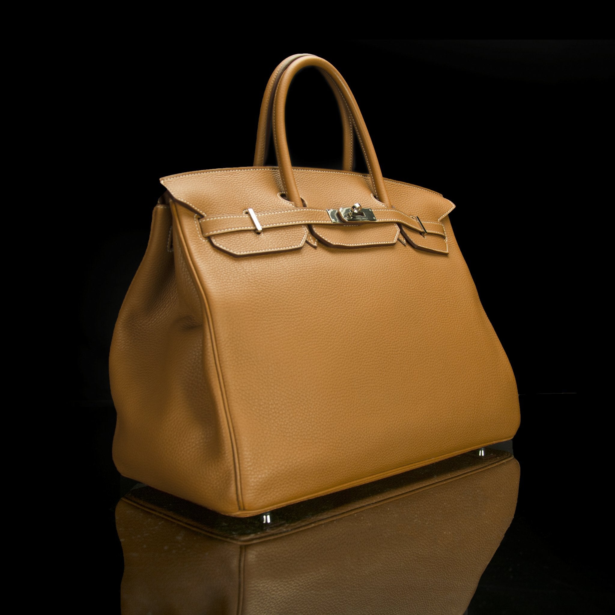 Hermes-Birkin 40-BROWN SILVER-Designer Style: ID Square Size: 40 Hardware: Silver Release Date: 2017 Colour: Brown Made in France Material: Grained Leather 100%, Silver-fabriqe.com