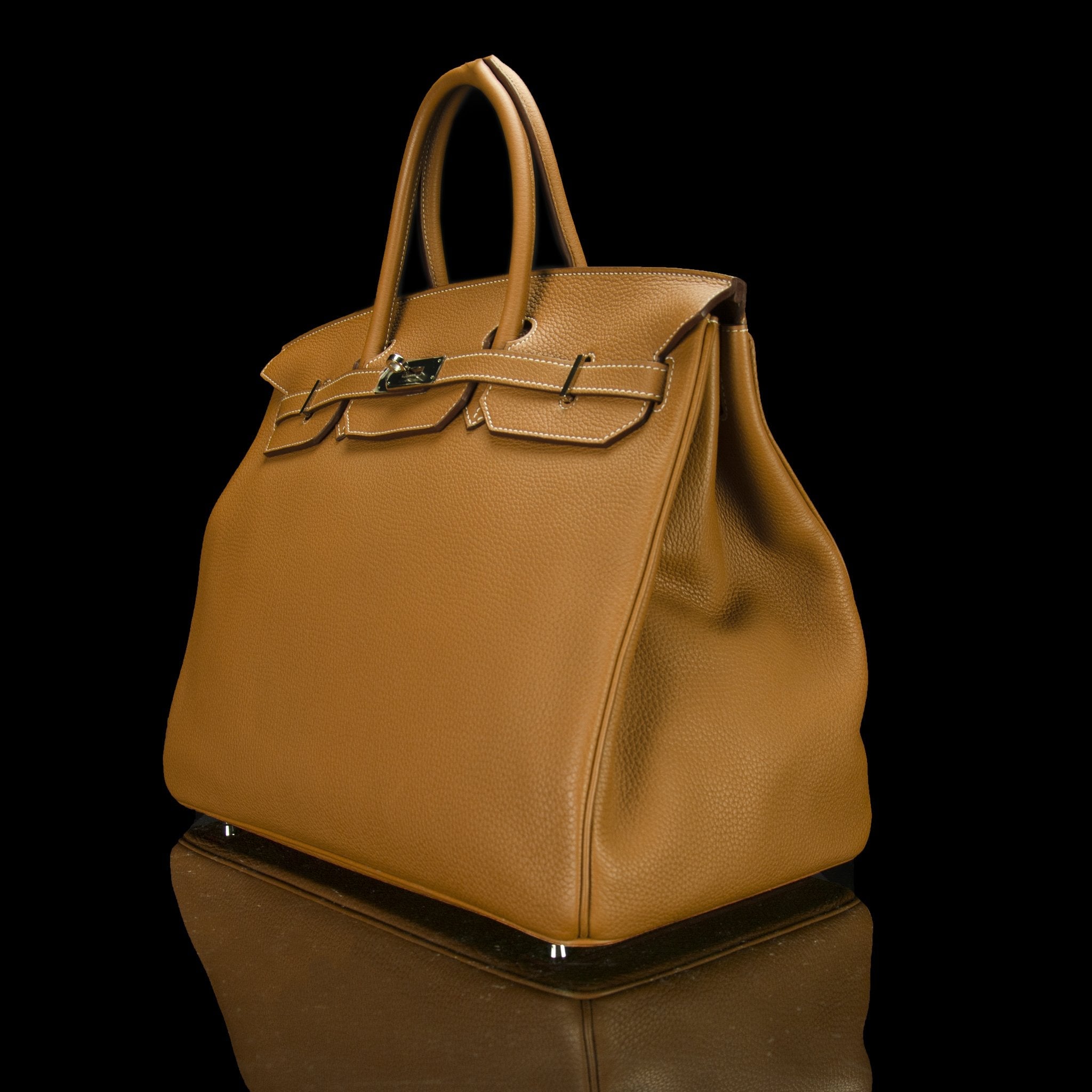 Hermes-Birkin 40-BROWN SILVER-Designer Style: ID Square Size: 40 Hardware: Silver Release Date: 2017 Colour: Brown Made in France Material: Grained Leather 100%, Silver-fabriqe.com