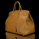 Hermes-Birkin 40-BROWN SILVER-Designer Style: ID Square Size: 40 Hardware: Silver Release Date: 2017 Colour: Brown Made in France Material: Grained Leather 100%, Silver-fabriqe.com