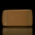 Hermes-Birkin 40-BROWN SILVER-Designer Style: ID Square Size: 40 Hardware: Silver Release Date: 2017 Colour: Brown Made in France Material: Grained Leather 100%, Silver-fabriqe.com