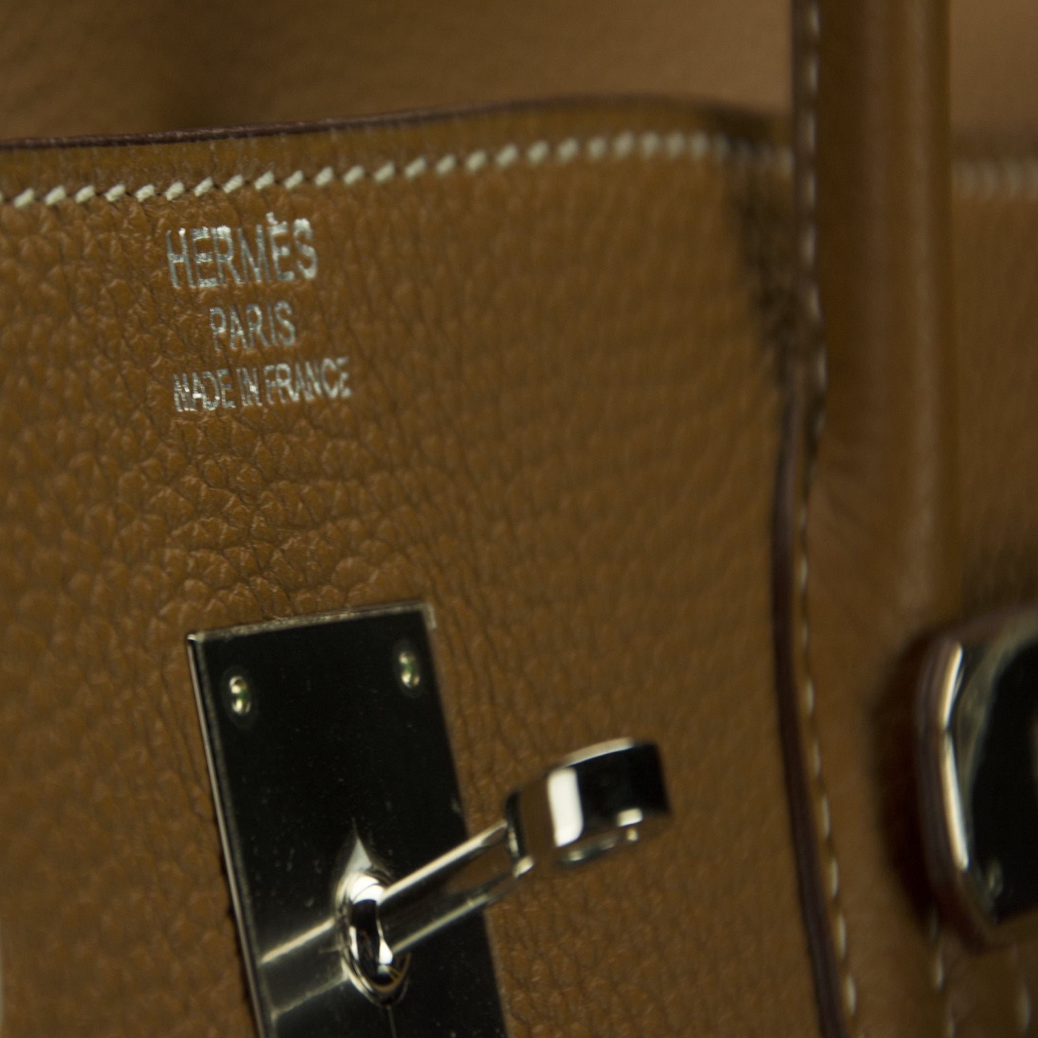 Hermes-Birkin 40-BROWN SILVER-Designer Style: ID Square Size: 40 Hardware: Silver Release Date: 2017 Colour: Brown Made in France Material: Grained Leather 100%, Silver-fabriqe.com
