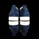 Christian Louboutin-Louis Junior Low Spikes-Pre Order Duration (3-5 Working Days) Colour: Marine 2019 Release Limited Stock Material: Suede Velours, Metal Spikes The 2019 release Christian Louboutin Louis Junior Flat Spikes composed of Suede Velour comes 