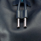 Christian Louboutin-Backpack-Navy Blue Leather Outer Metal Spikes Magnetic Closure Rubber Bottom-fabriqe.com