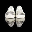 Christian Louboutin-Louis Orlato Flat Spikes-Colour: White, Silver 2017 Release Material: Calf skin leather, Metal spikes-fabriqe.com