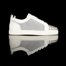 Christian Louboutin-Louis Orlato Flat Spikes-Colour: White, Silver 2017 Release Material: Calf skin leather, Metal spikes-fabriqe.com