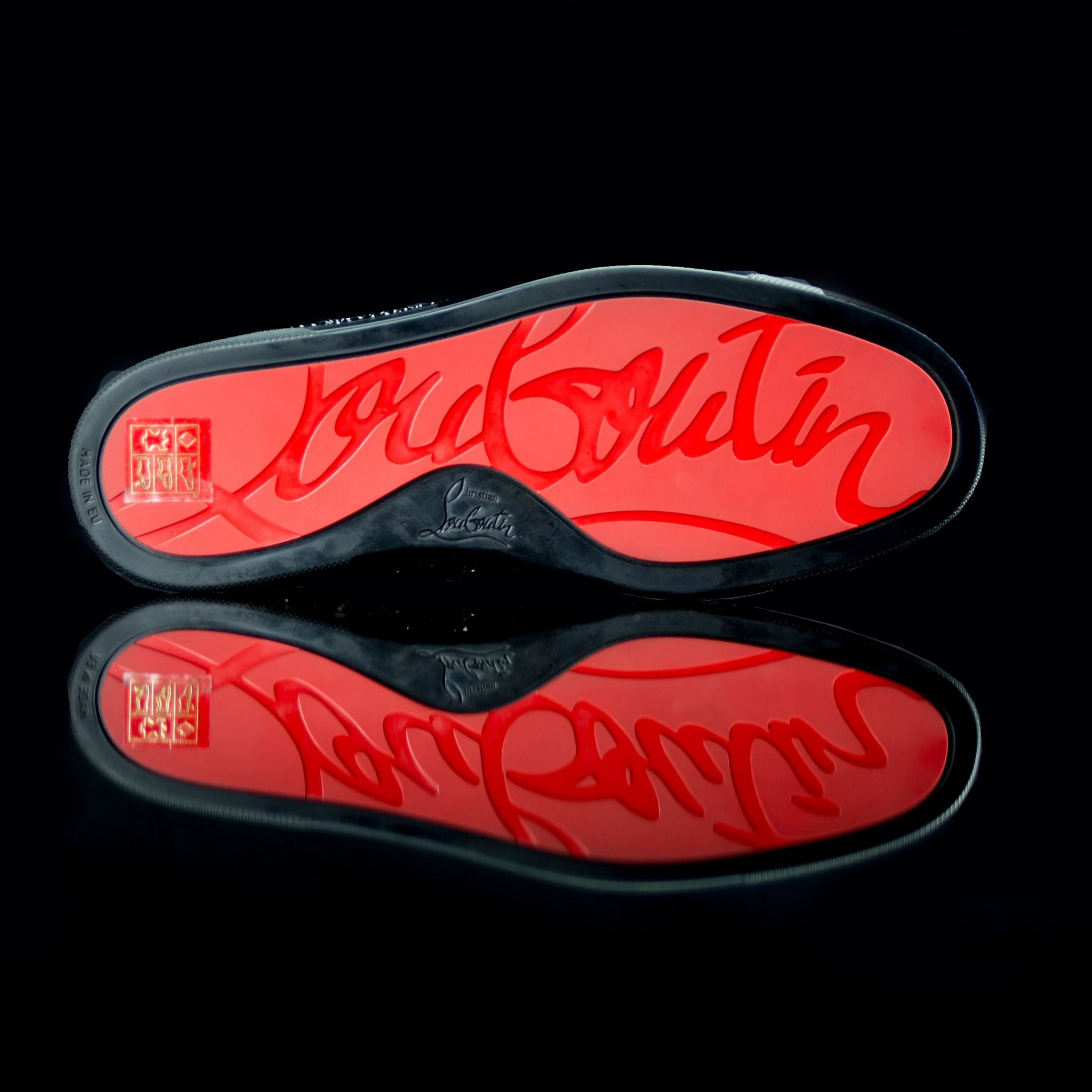 Christian Louboutin-Louis Flat-Product Code: 1170129 Colour: Black Diamante 2017 Release Material: Leather Python, Patent, Diamante Mens Christian Louboutin Louis Flat Python Leather Diamante is on offer this season. Chiseled in "Swarovski" crystals and B